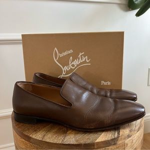 Christian Louboutin
Men's Dandelion Red-Sole Leather Loafers